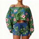Women's casual loose-fitting home wear set with cute floral design
