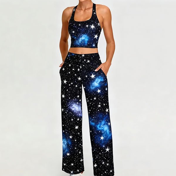 Women's Casual Starry Sky Two-Piece Set