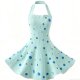 Women's polka dot cute retro halter neck dress