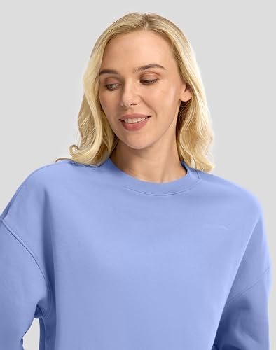 Women's Sweatshirts Oversized Cotton-blend Pullover Sweatshirt for Women Loose Fit