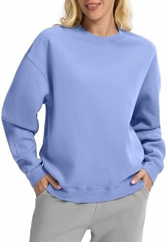Women's Sweatshirts Oversized Cotton-blend Pullover Sweatshirt for Women Loose Fit