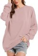 Basic Oversized Hoodies for Women Solid Color Boyfriend Hooded Sweatshirt Baggy Plain Pullover Loose Fit Unisex Tops