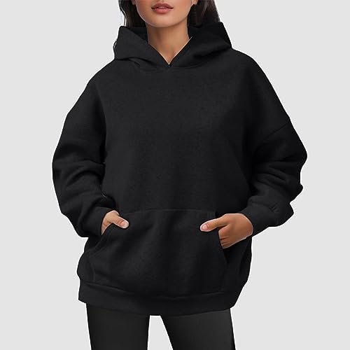 Womens Oversized Sweatshirts Pullover Hoodies Artificial Short Velvet Sweaters Long Pullover Hoodie Sweaters